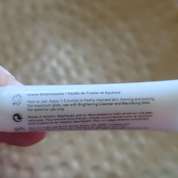 NWT Indie Lee BRIGHTENING CREAM Strawberry Leaf & Squalane 10 mL - Picture 5 of 5